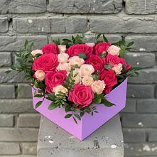 Цветочная композиция из Розы в коробке в Долгоруково
