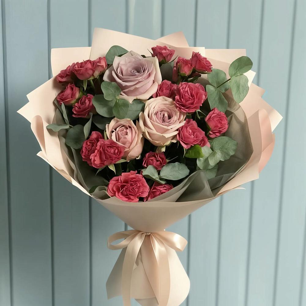 Букет цветов из: Гвоздики и Розы в Долгоруково