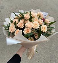 Букет Кремовые розы Латте в Долгоруково