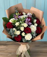 Букет цветов из:  Розы и Альстромерии в Долгоруково