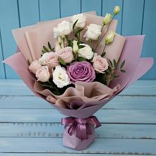 Букет цветов из:  Розы и Лизиантусы в Долгоруково