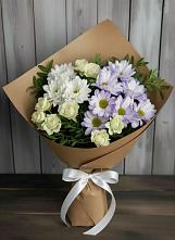 Букет цветов из:  Хризантемы и Розы в Долгоруково