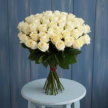 Букет 51 Белая роза Эдлесс Лав в Долгоруково
