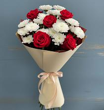 Букет цветов из:  Розы и Хризантемы в Долгоруково