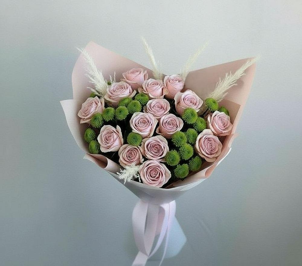 Букет цветов из: Розы и Хризантемы в Долгоруково