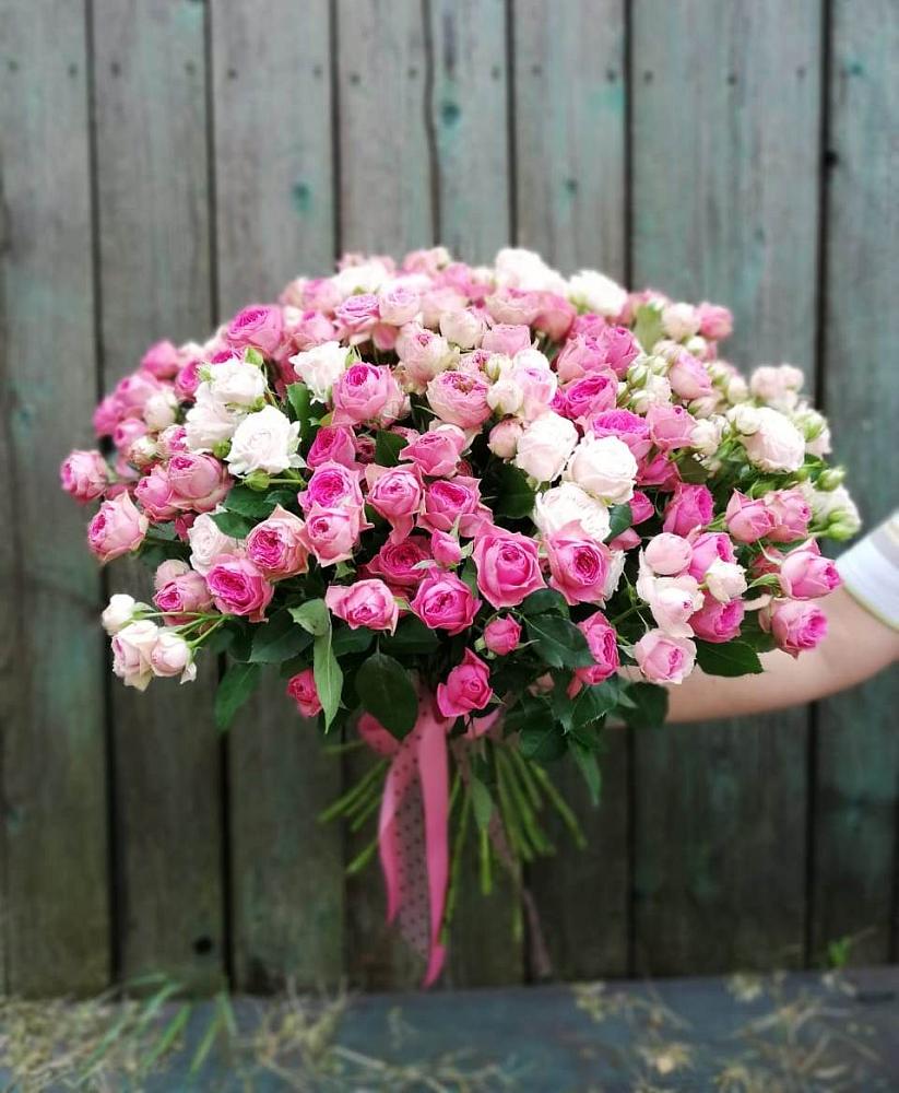 Букет Розовые кустовые розы Натали и Лав Лидия в Долгоруково