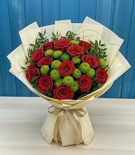 Букет цветов из:  Розы и Хризантемы в Долгоруково