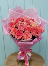 Букет 15 Розовых роз Равель в Долгоруково